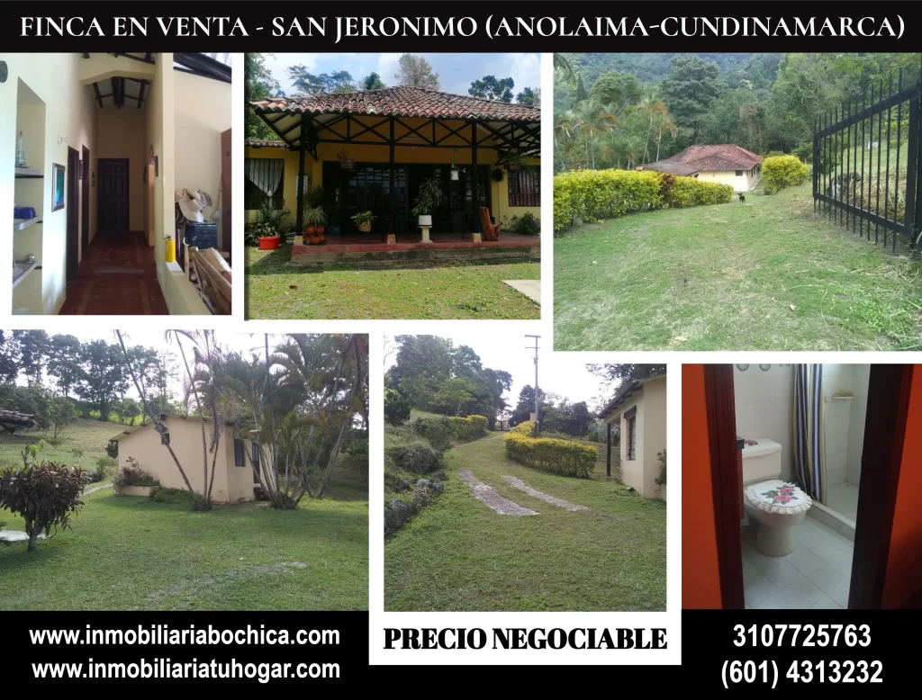 Finca en venta – San Jerónimo (Anolaima – Cundinamarca)